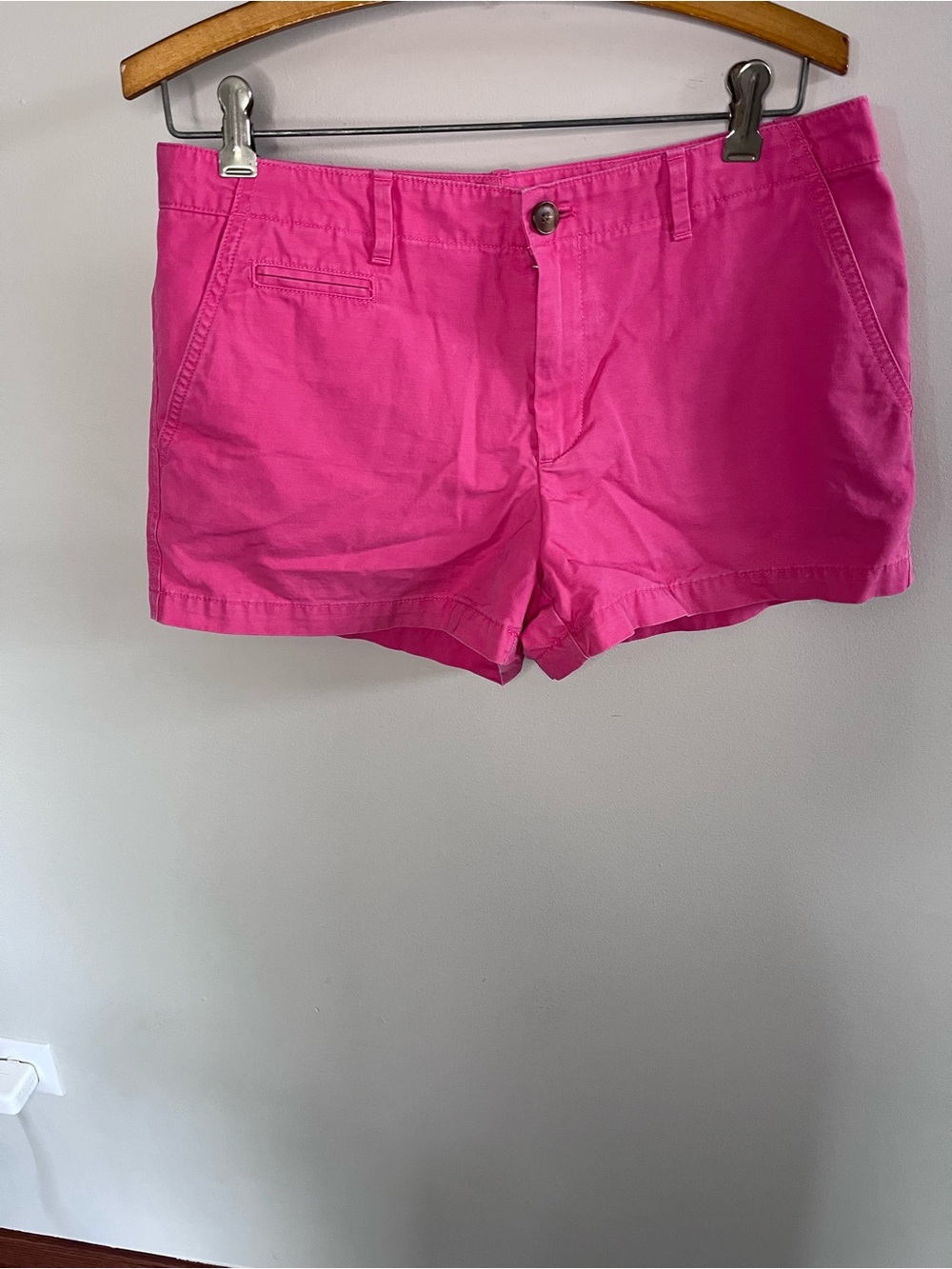 GAP Womens Pink Chino Shorts Mid Rise Cotton Twill‎ Size 6R